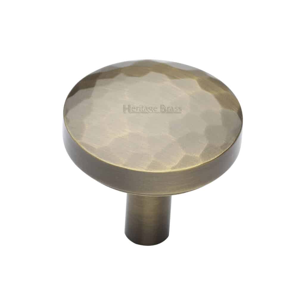 Heritage Brass Cabinet Knob Knurled Disc Design 38mm Polished Chrome finish 1