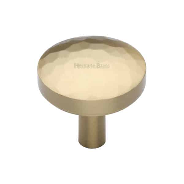 Heritage Brass Cabinet Knob Disc Design with Rose 32mm Matt Bronze / Satin Brass finish 1