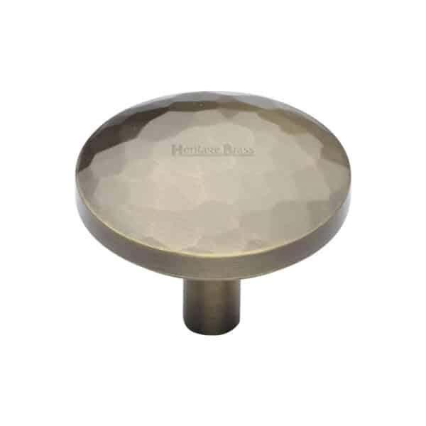 Heritage Brass Cabinet Knob Disc Design with Rose 32mm Matt Bronze finish 1