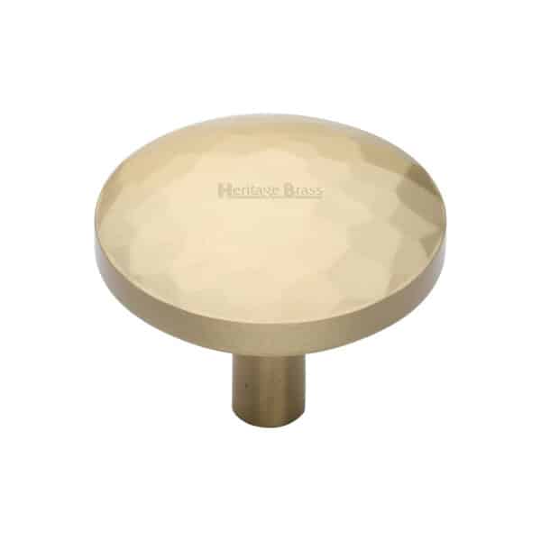 Heritage Brass Cabinet Knob Disc Design with Rose 32mm Satin Nickel finish 1