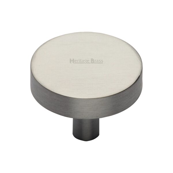 Heritage Brass Cabinet Knob Stepped Disc Design 32mm Polished Brass finish 1