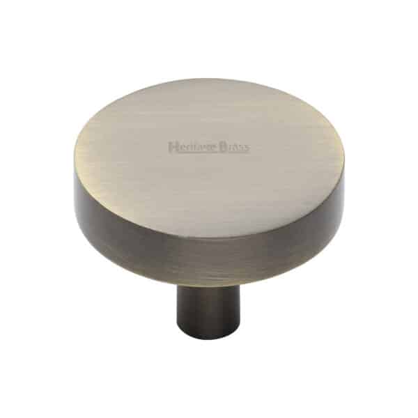 Heritage Brass Cabinet Knob Stepped Disc Design 32mm Polished Chrome finish 1