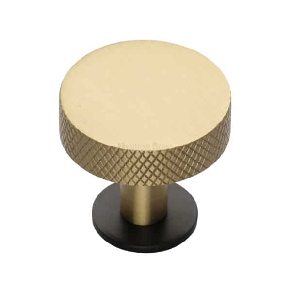 Heritage Brass Cabinet Knob Stepped Disc Design 38mm Polished Nickel finish 1