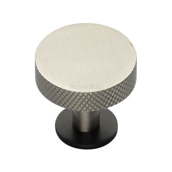 Heritage Brass Cabinet Knob Stepped Disc Design 38mm Satin Brass finish 1