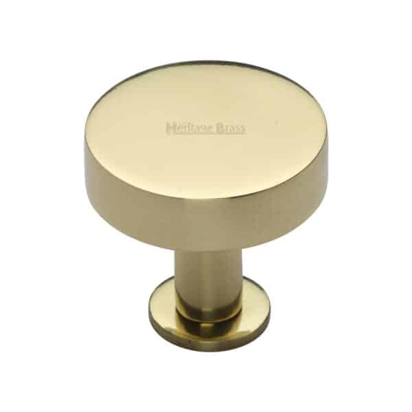 Heritage Brass Cabinet Knob Ridge Design with Rose 32mm Polished Nickel finish 1