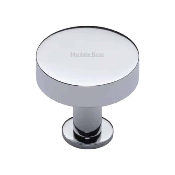 Heritage Brass Cabinet Knob Ridge Design with Rose 32mm Satin Brass finish 1