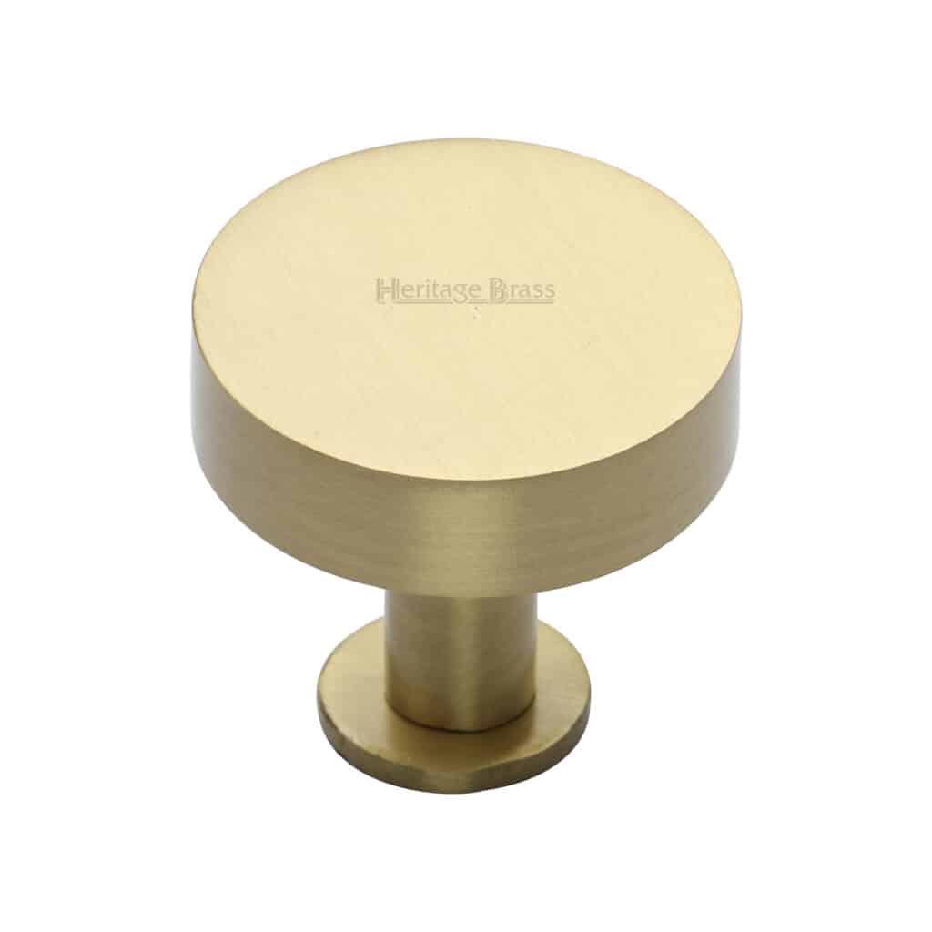 Heritage Brass Cabinet Knob Ridge Design with Rose 38mm Antique Brass finish 1