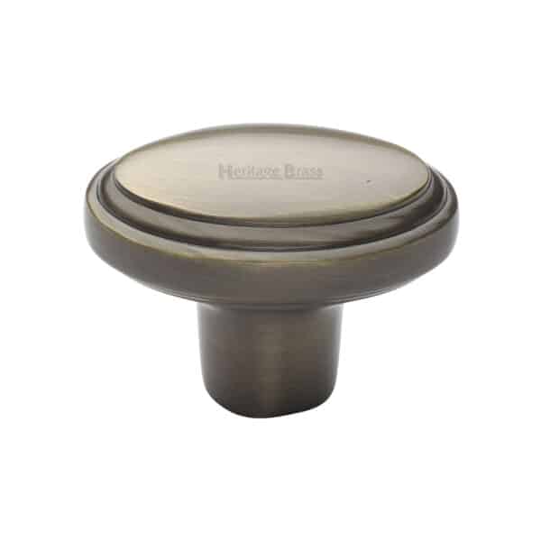 Heritage Brass Cabinet Knob Hexagon Design 38mm Antique Brass finish 1