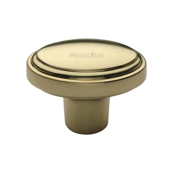 Heritage Brass Cabinet Knob Hexagon Design 38mm Polished Brass finish 1