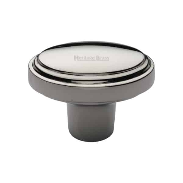 Heritage Brass Cabinet Knob Hexagon Design 38mm Polished Nickel finish 1