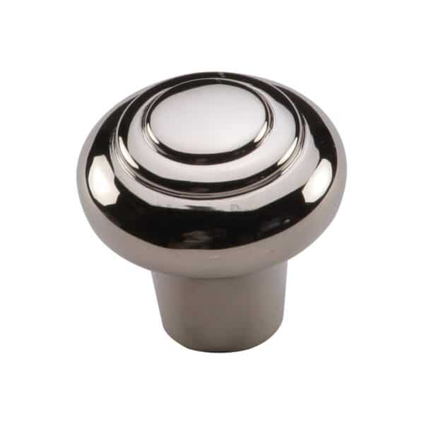 Heritage Brass Cabinet Knob Hexagon Design with Rose 32mm Polished Chrome finish 1