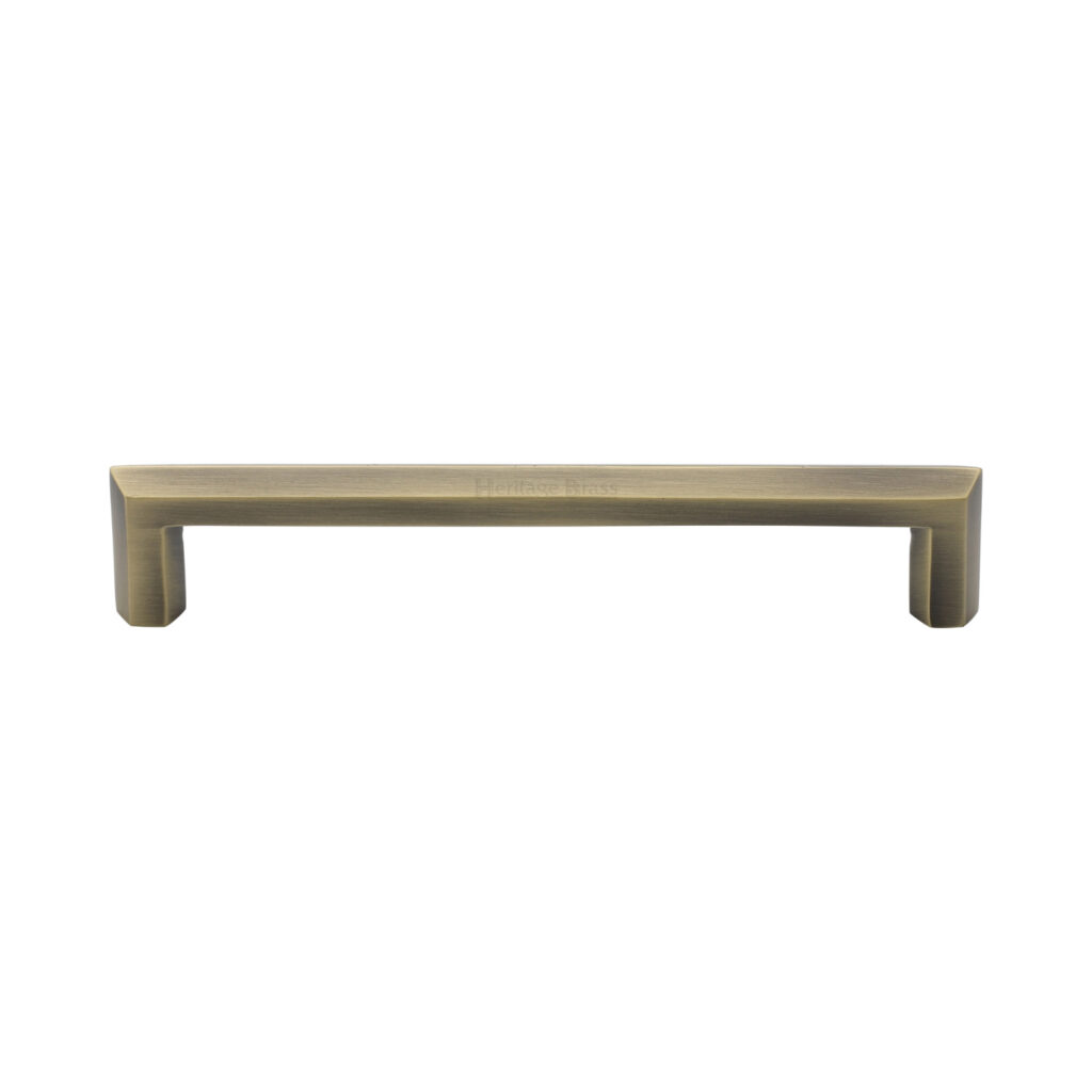 Heritage Brass Cabinet Pull Hammered Wide Metro Design 128mm CTC Polished Chrome Finish 1