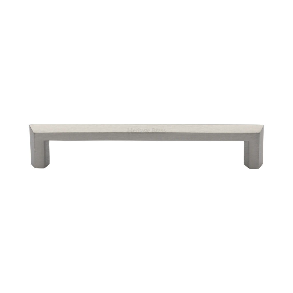 Heritage Brass Cabinet Pull Hammered Wide Metro Design 160mm CTC Polished Brass Finish 1