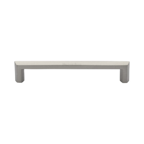 Heritage Brass Cabinet Pull Hammered Wide Metro Design 160mm CTC Polished Brass Finish 1