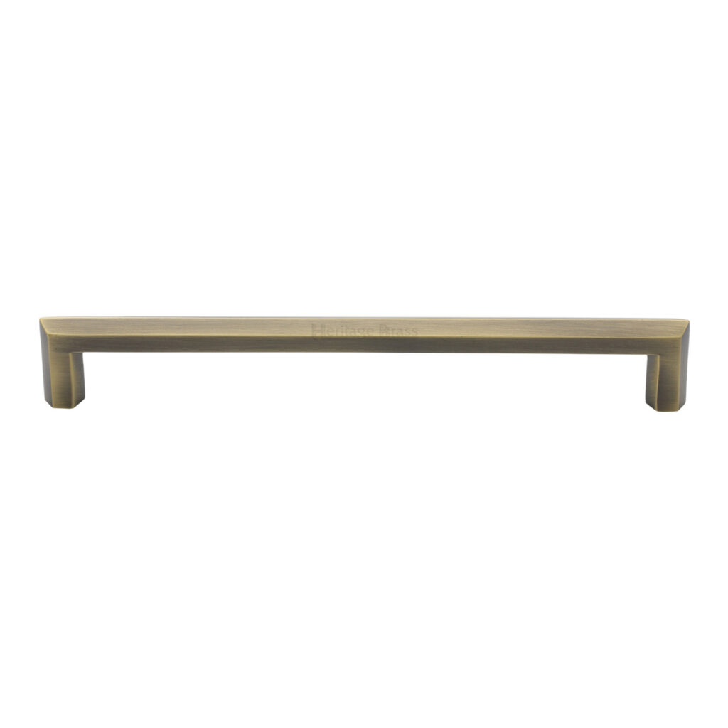 Heritage Brass Cabinet Pull Hammered Wide Metro Design 160mm CTC Polished Chrome Finish 1