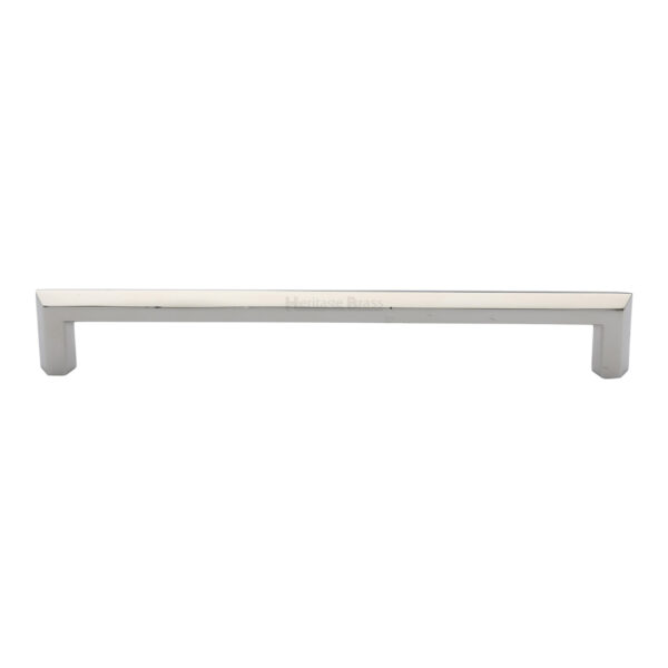 Heritage Brass Cabinet Pull Hammered Wide Metro Design 160mm CTC Satin Nickel Finish 1