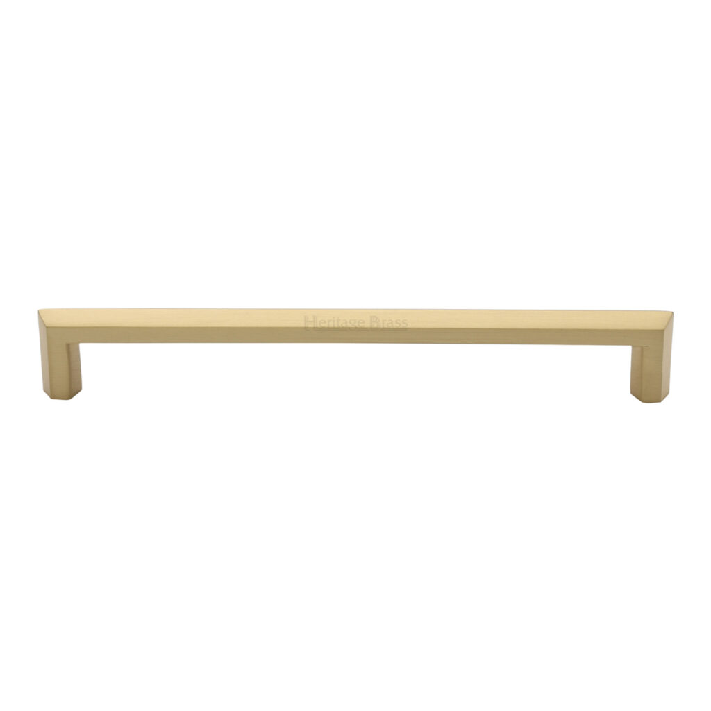 Heritage Brass Cabinet Pull Hammered Wide Metro Design 192mm CTC Antique Brass Finish 1