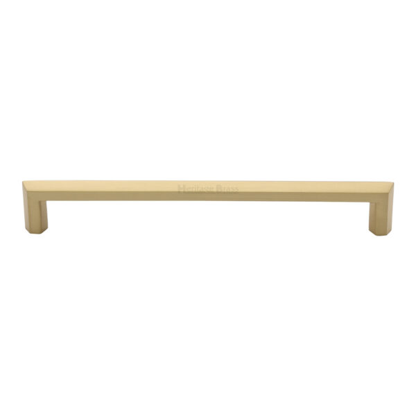 Heritage Brass Cabinet Pull Hammered Wide Metro Design 192mm CTC Antique Brass Finish 1