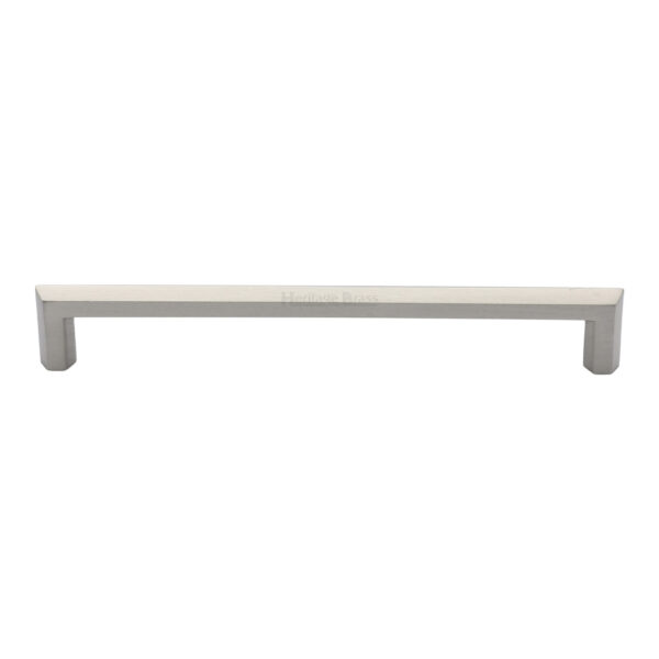 Heritage Brass Cabinet Pull Hammered Wide Metro Design 192mm CTC Polished Brass Finish 1