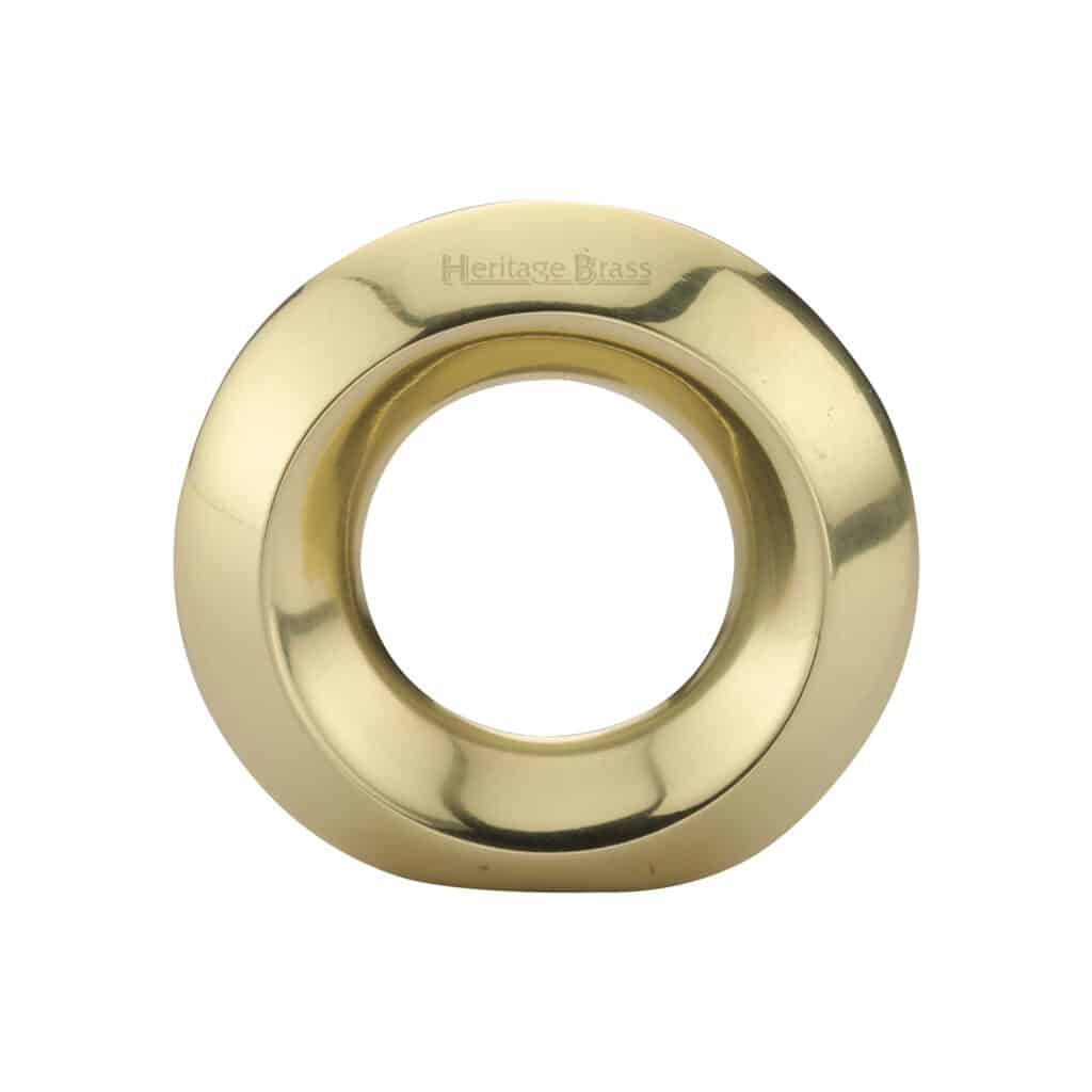 Heritage Brass Cabinet Pull Flush Ring Design 38mm Antique Brass finish 1