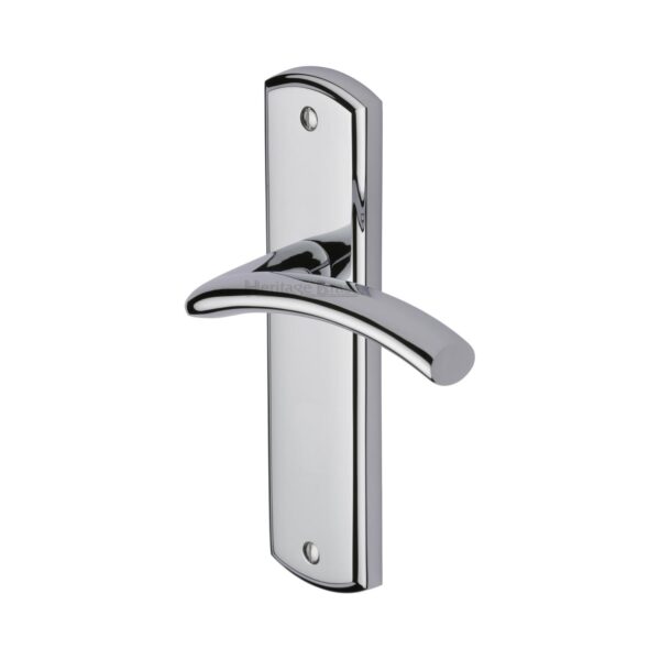 Heritage Brass Door Handle for Bathroom Deco Design Satin Chrome Finish 1