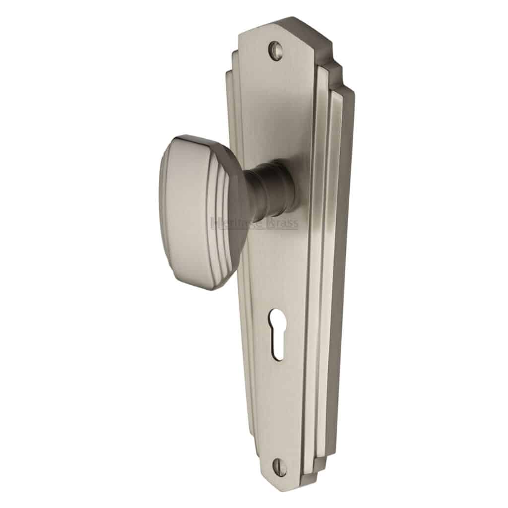 Heritage Brass Square Thumbturn & Emergency Release with stepped edge Polished Nickel finish 1