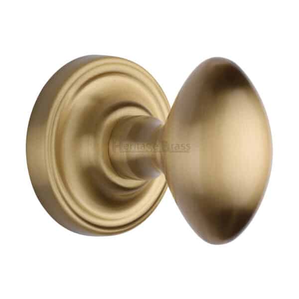 Heritage Brass Door Handle Lever Lock Diplomat Design Satin Brass Finish 1