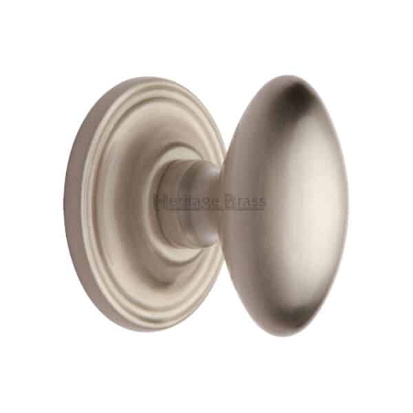 Heritage Brass Door Handle Lever Lock Diplomat Design Satin Nickel Finish 1