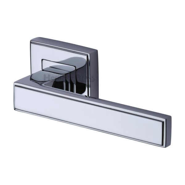 Heritage Brass EP Edge Pull Cabinet Handle 100mm Satin Chrome finish 1