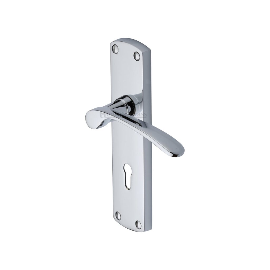 Heritage Brass EPR Edge Pull Cabinet Handle 50mm Satin Chrome finish 1