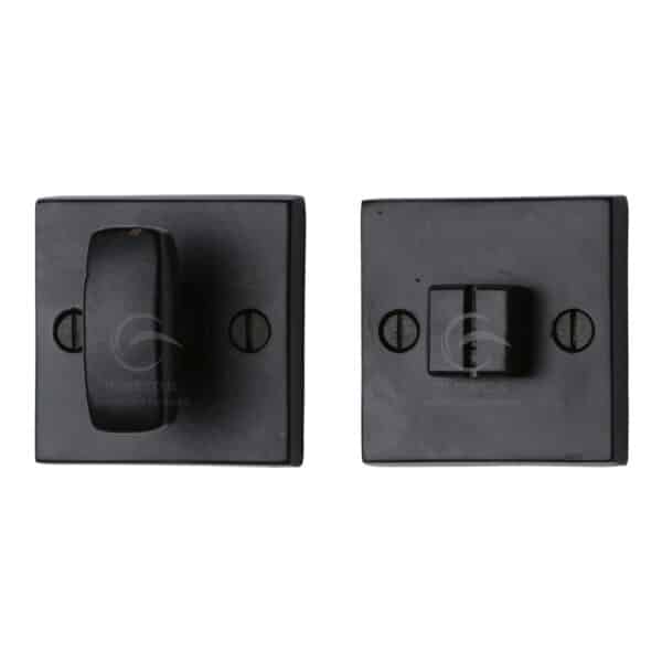 Black Iron Rustic Door Handle Bathroom Set Grafton Design 1