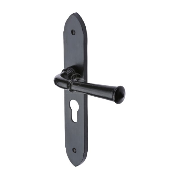 Heritage Brass Door Handle for Bathroom Hilton Design Apollo Finish 1