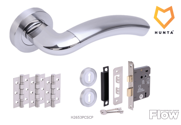 Alexander & Wilks - Standard Key Profile Ellipse Escutcheon with Harris Design Cover - Unlacquered Brass 1