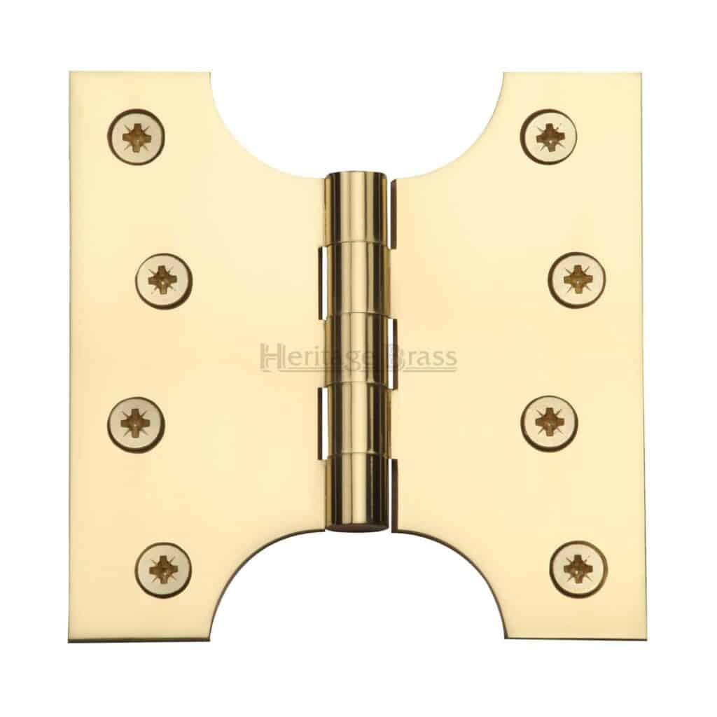 Heritage Brass Door Handle for Bathroom Luna Design Polished Brass Finish 1