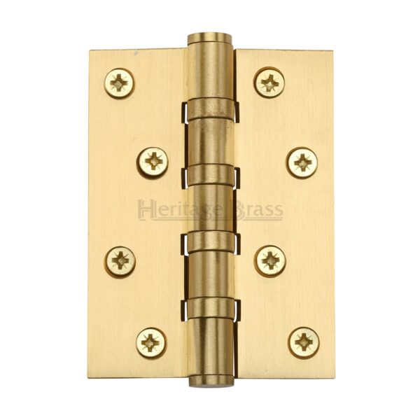 Heritage Brass Door Handle for Euro Profile Plate Maya Design Polished Brass Finish 1