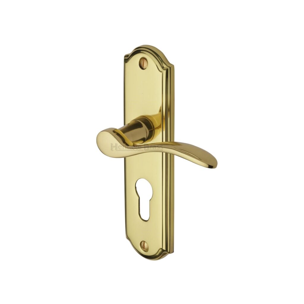 Heritage Brass Door Handle for Bathroom Verona Small Design Antique Brass Finish 1
