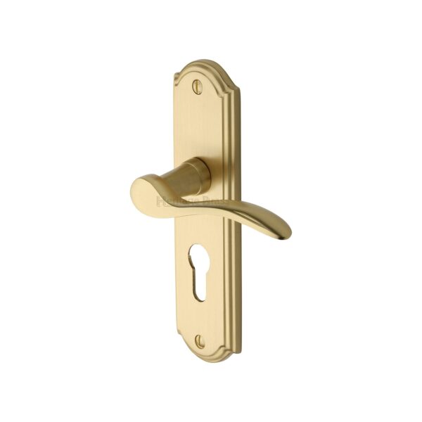 Heritage Brass Door Handle for Bathroom Verona Small Design Polished Chrome Finish 1