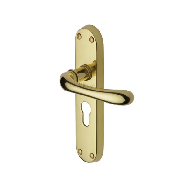 Heritage Brass Multi-Point Door Handle Lever Lock Gio LH Design Polished Chrome Finish 1