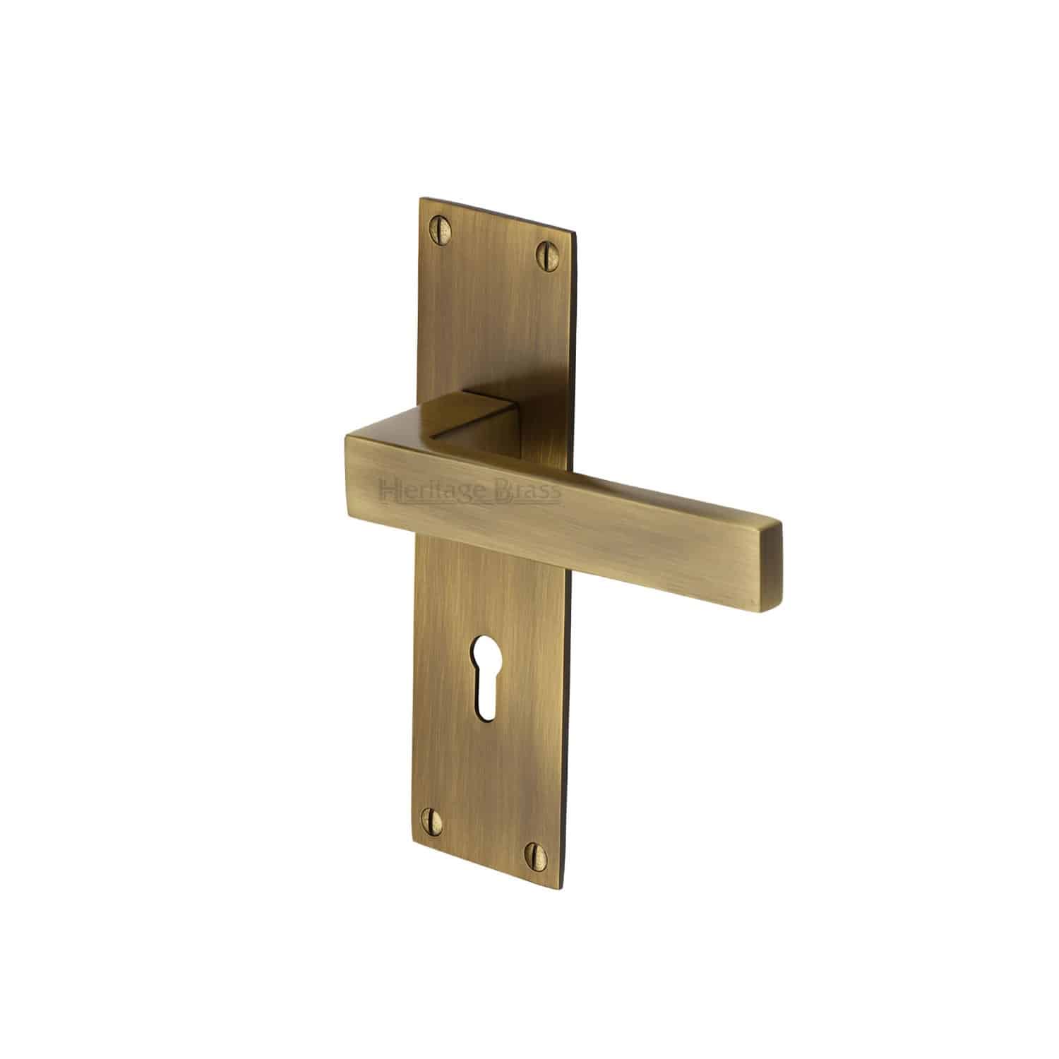 Heritage Brass Cabinet Pull Industrial Design 128mm CTC Antique Brass Finish