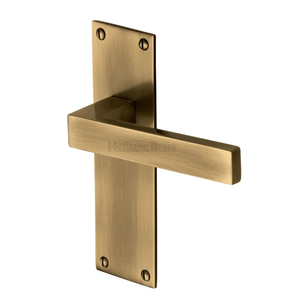 Heritage Brass Cabinet Pull Metro Design with Plate 160mm CTC Polished Brass Finish 1