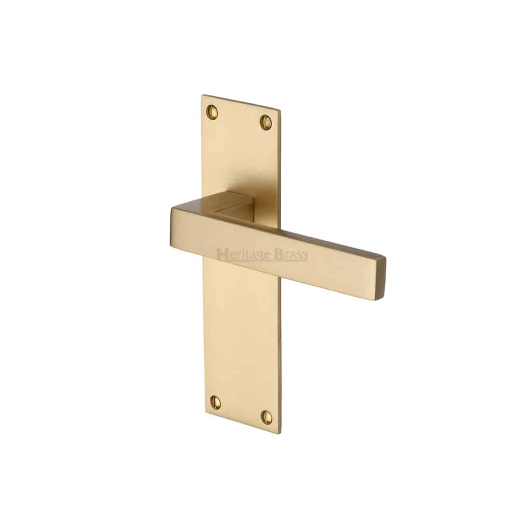 Heritage Brass Cabinet Pull Metro Design with Plate 160mm CTC Satin Chrome Finish 1