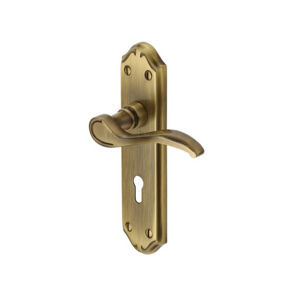 Heritage Brass Cabinet Pull Step Design with Plate 128mm CTC Matt Bronze/Satin Nickel Finish 1