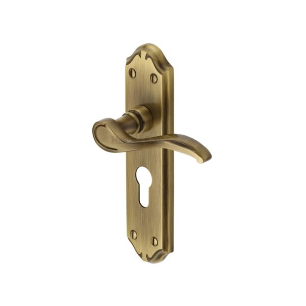 Heritage Brass Cabinet Pull Step Design with Plate 128mm CTC Satin Brass Finish 1