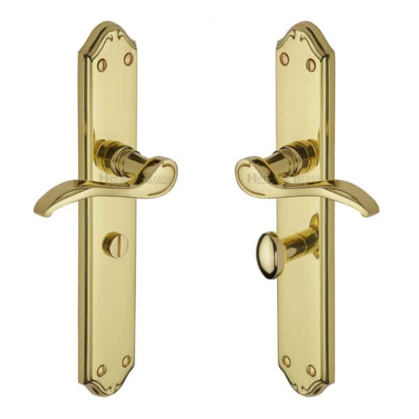 Heritage Brass Cabinet Pull Hexagonal Design with Plate 160mm CTC Satin Brass Finish 1