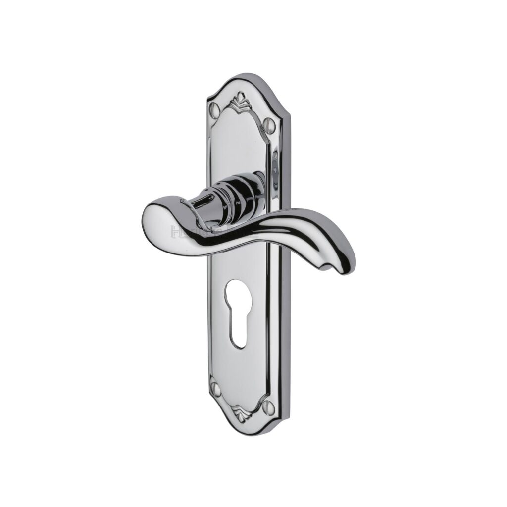 Project Hardware Door Handle Lever Lock Luca Design Polished Chrome Finish 1