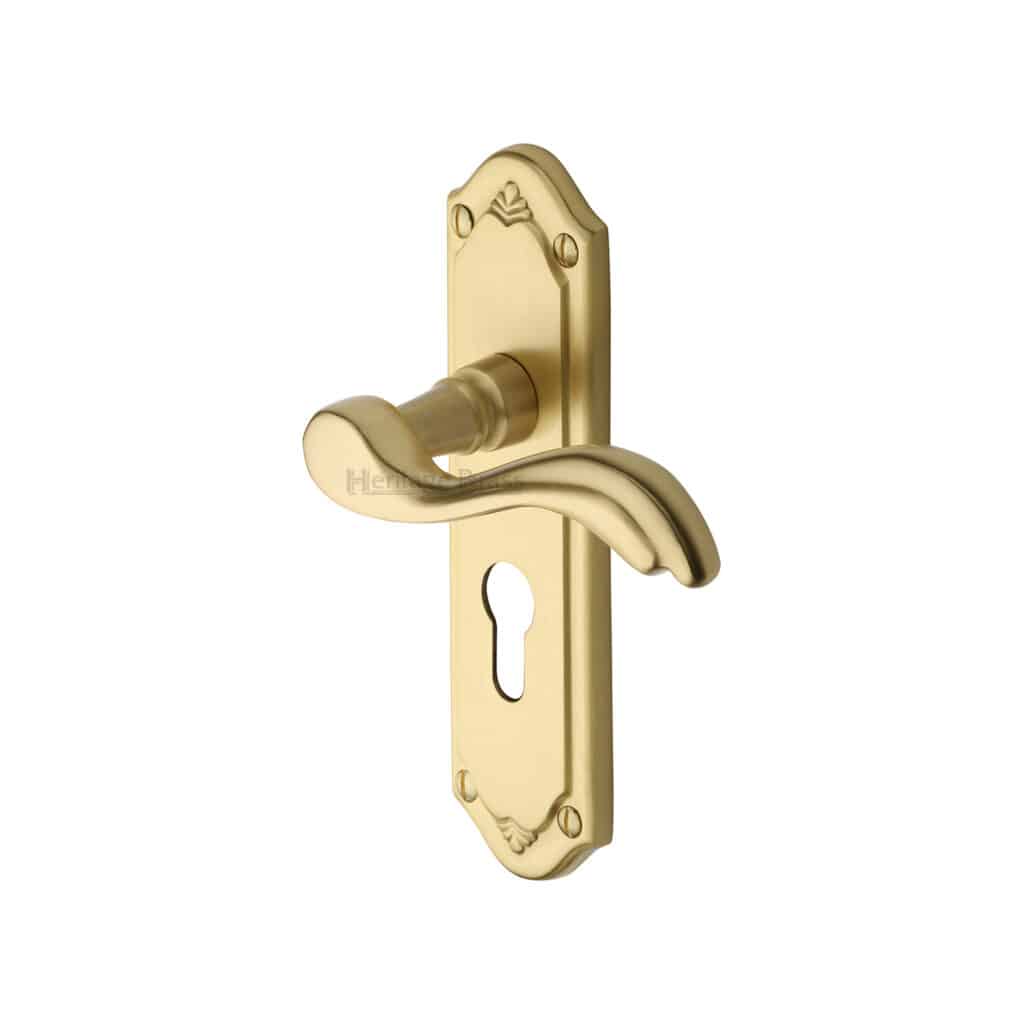 Project Hardware Door Handle Lever Lock Luca Design Satin Chrome Finish 1