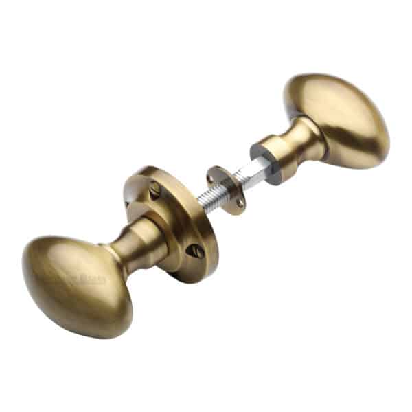 Heritage Brass Door Handle Lever Latch Sandown Design Mercury Finish 1