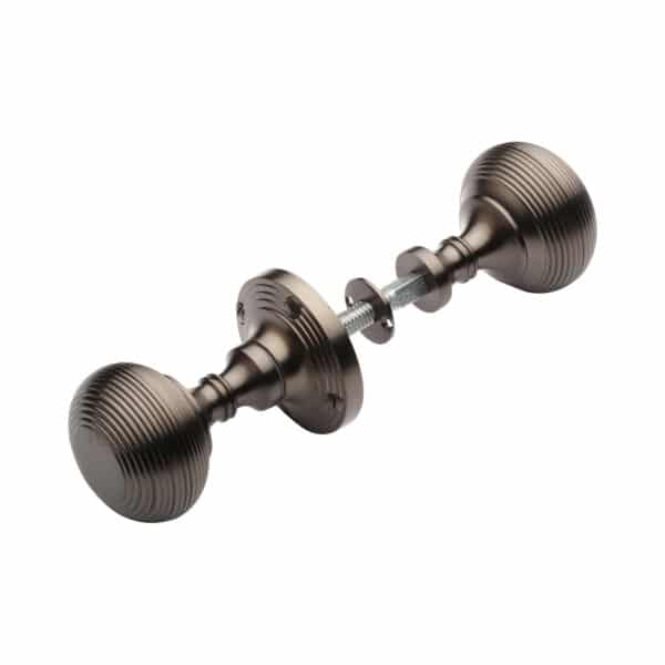 Heritage Brass Door Handle for Bathroom Sandown Design Patina Finish 1