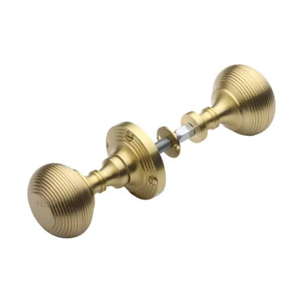 Heritage Brass Door Handle for Euro Profile Plate Sandown Design Matt Bronze Finish 1