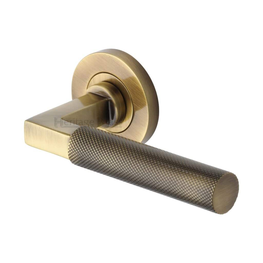 Sorrento Door Handle Lever Lock Aurora Design Satin Chrome Finish 1